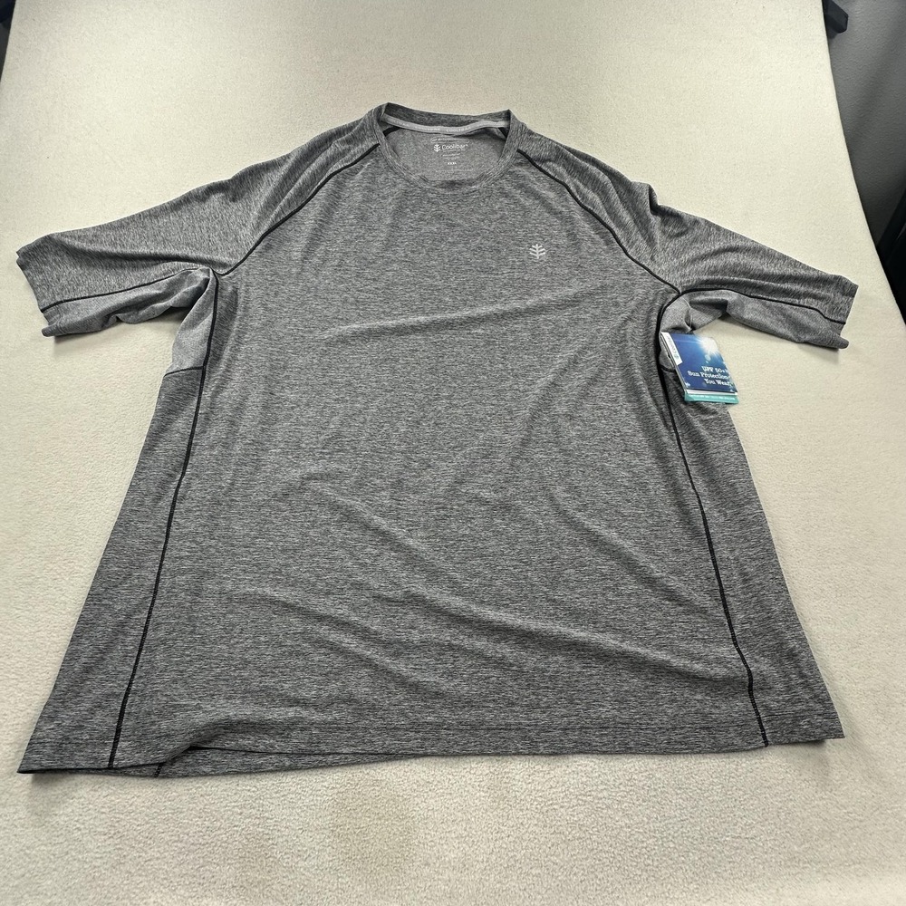 Coolibar Shirt Mens 3XL Gray Agility S/S Performance UPF 50+ Sun Tee Athletic